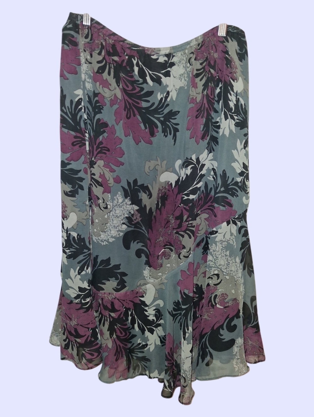 Krazy Kat Asymmetrical Layered Skirt L Boho Fairy Grunge Y2K Chiffon Overlay